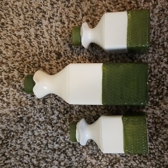 Vintage 1970's Green Rooster Kitchen Set - Picture 4 of 6